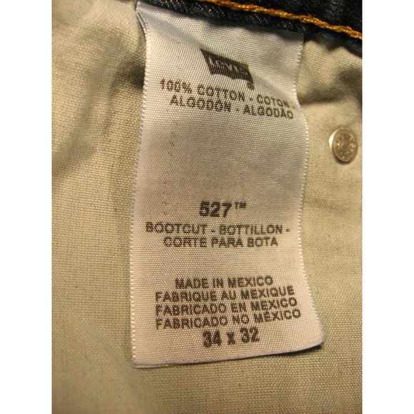 LEVIS 527 CUTOFF JEANS SHORTS 33 MEASURED Denim Daisy Dukes HIGH WAIST - Picture 10 of 11